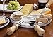High Carbon Chrome Stainless Steel 5 Piece Cheese Knives Set with Acacia Wood Handles, Complete Serving Set to Cut, Spread and Slice All Types of Cheese Platters by FromagePRO, Gift Box Included