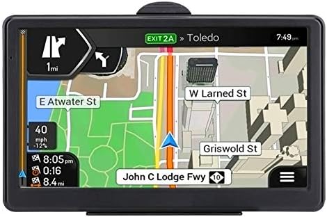 GPS Navigation for Cars, 7-inch Portable Car GPS Navigation System, Built-in 8GB-256MB Real Voice Turn Alarm Satellite Navigator,2019Newest Free Lifetime Map (Black1)
