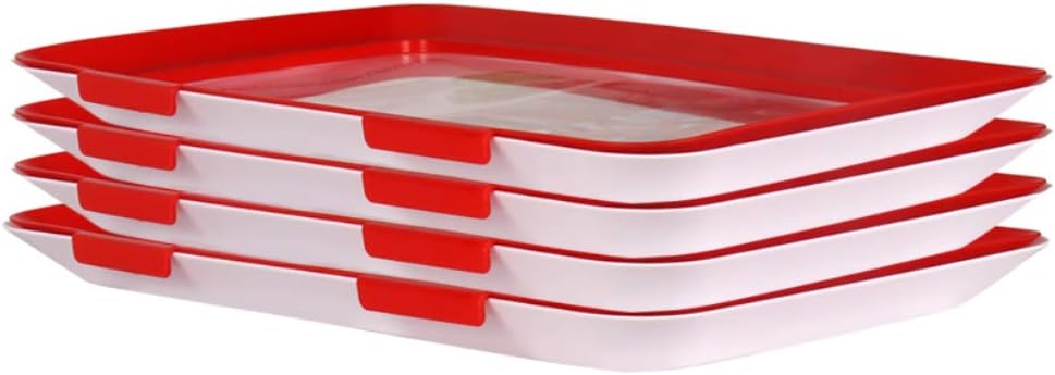 4 Pack Creative Food Preservation Tray Food Fresh Keeping Fresh Spacer Organizer Food Preservate Refrigerator Food Storage Container
