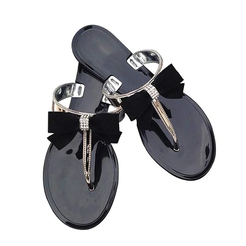 womens bow flip flops