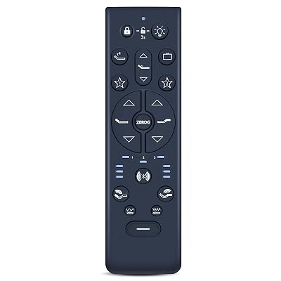 Replacement Remote Control for TempurPedic TEMPUR Ergo PROSMART Adjustable Bed, Keeson RF396E JLDK.111.19.01