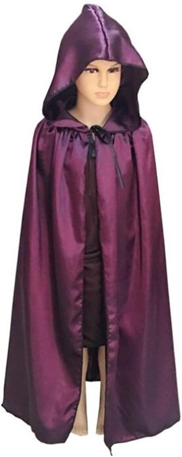 Amazon Co Jp ハロウィンマント ドラキュラ変装 大人用と子供用2種類 吸血鬼 コースプレー 仮装用マント軽量 リバーシブル ロング フードマント パーティー 学園祭 必需品 死神 悪魔 Yougheny 子供用 L パープル ホビー 通販