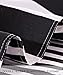 NTBAY 3 Pieces Duvet Cover Set King Size, Reversible Zipper Comforter Cover with 4 Corner Ties and 2 Pillow Shams, Soft Brushed Microfiber Comforter Cover Set with Black and White Striped Printed