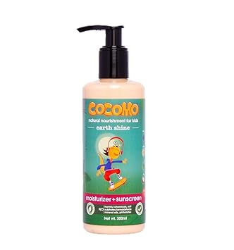 Cocomo Natural - Sunscreen Lotion and Moisturiser (Body Lotion) for Kids (SPF 15) - No Parabens & Sulphates - Earth Shine 300ml (Age: 4 yrs and above)