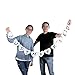 Just Married Car Window Decal & Just Married Bunting Banner Bundle, Konsait Just Married Car Sticker (7×23in) with Garland Banner for Wedding Honeymoon Car Decoration Newlywed Wedding Gift