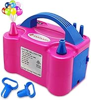 IDAODAN Portable Dual Nozzle Rose Red 110V 600W Electric Balloon Blower Pump/Electric Balloon Inflator For Dec