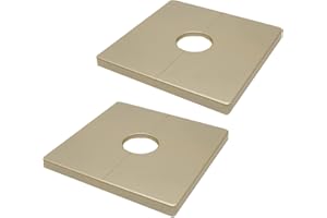 LOVEIYSP Lovelysp-ABS plastic wall hole decorative cover wall-mounted water pipe cover square shower faucet decorative cover (square golden 22mm hole) - 2pcs