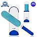 Pet Hair Remover, Pet Hair & Lint Remover, FlatLED Fur Remover Fur Cleaning Tool Travel Size with Self Cleaning Base Double-Sided Brush For Furniture, Clothes, Couch, Carpet, Car Seat and Deshedding