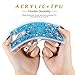 LG K7 Case, ESEEKGO Floating Liquid Case for LG K7 Soft Cover TPU Bumper 3D Bling Case (Blue)