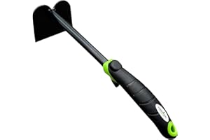 GARDEN GURU LAWN & GARDEN TOOLS Garden Guru Hand Hoe Tiller Cultivator Tool - Carbon Steel for Ultimate Strength - Rust Resistant - Ergonomic Handle - Great for Gardening Digging Tilling Planting Cultivating Loosening