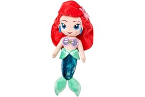 Disney Store Official Princess Plush Doll, Ariel from The Little Mermaid, Medium 14 Inches, Soft Plushy with Embroidered Features, Princess Toys for Girls, Disney Dolls, Stuffed Animals for Girls