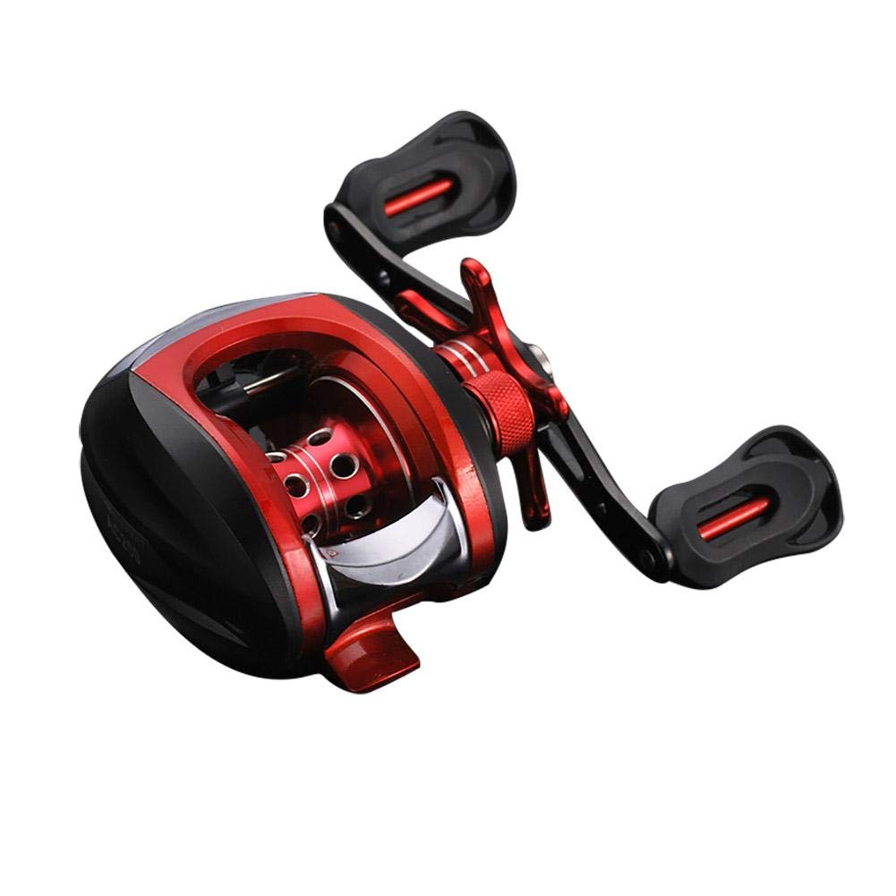 B07mp6czpp 右手 トレンディなロープロファイルフィッシングリール 13 1bb 軽量ブラック レッドベイトキャスティングリール リール 上品な