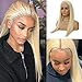 Licoville 613 Lace Front Wig Short 14 Inch Straight Blonde Human Hair Wigs Pre Plucked Bleached Knots 150% Density Brazilian Glueless Lace Frontal Wigs 13x4 Free Part