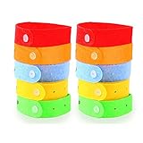 Natural Mosquito Repellent Bracelets Band [10 Pack] - Natural Deet-Free Insect Bug Repellent Bands,Non-Toxic Safe For Kids,Indoor Outdoor Protection,Protection Up To 300 Hours - mixed color