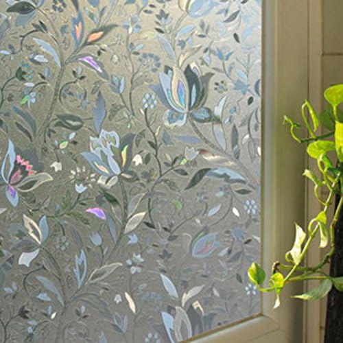 Beautiful Tulip Window Films Self Adhesive Pasted Freely Reusable Decorative And Privacy Film