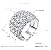16mm S925 Silver Big Band Luxury Cubic Zirconia Engagement Rings for Women Fashion Jewelry for Women Size 10