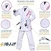 Ladies Brazilian Jiu Jitsu Suit Female BJJ Gi Kimonos Girl BJJ Uniform (F1, White)