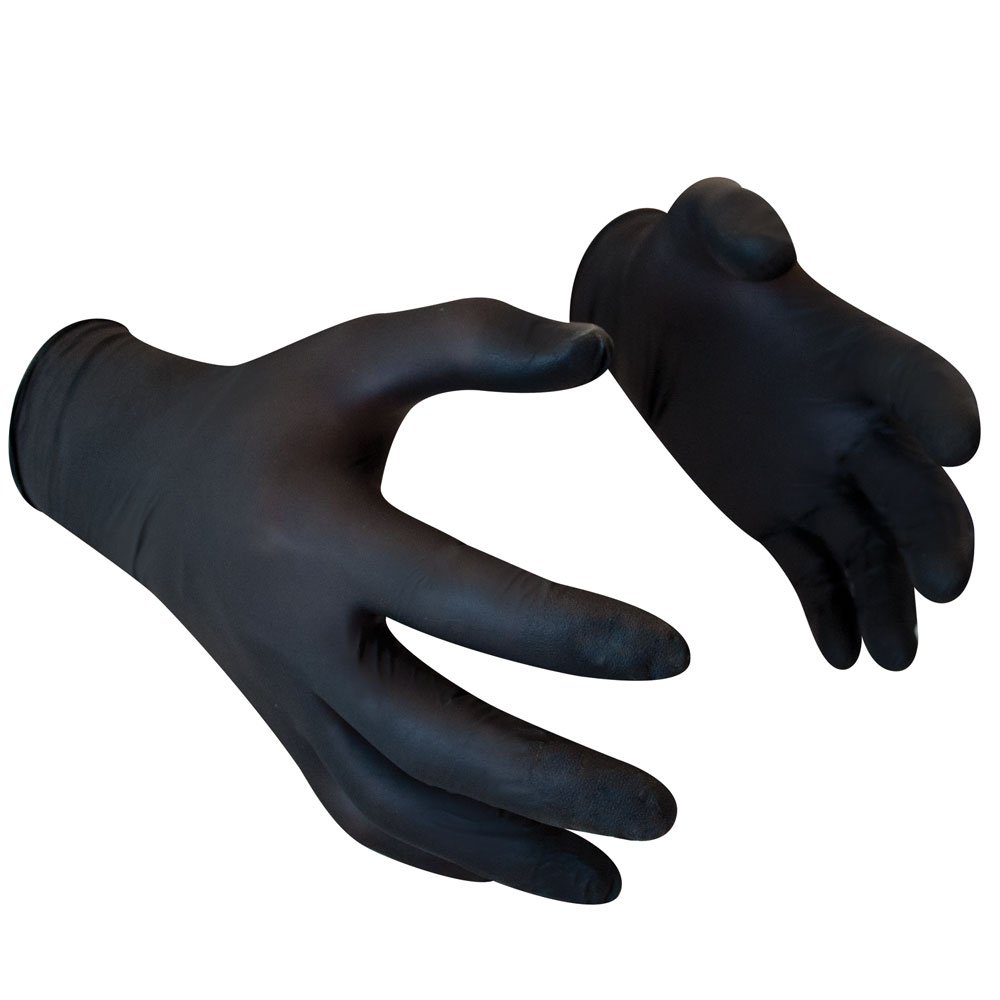 Polyco GL897 Nitrile Large Powder Free Disposable Glove - Black