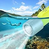 GHB Professional Diving Flashlight LED Submarine Flashlight Outdoor Waterproof Torch 600 Lumen Yellow