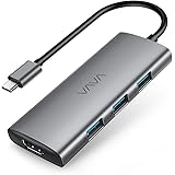 VAVA USB C Hub, 7-in-1 USB C Adapter for MacBook/Pro/Air (Thunderbolt 3), with 4K USB-C to HDMI, 3 USB 3.0 Ports, SD/TF Cards