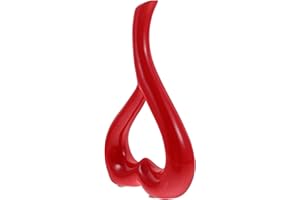 SMASOLO Red Ceramic Heart-Shaped Flower Vase Home Vase Decoration Modern Ceramic Flower Receptacle