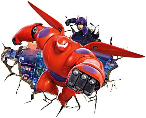 new - 3D Armor Baymax Big Hero 6 Wall Stickers for Kids Room Robot Wall Decor Removable Wall Decal DIY wall decal adesivo de parede