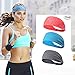 3PACK Women Sports Headband/Non-Slip Sweatband Hairband for Cycling/Running/Walking for Men Girls Boys Teens (Peach Stripe,skey Blue Melange,Grey Melange)
