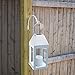 Hand Forged Curved Hook, 8.5 Inch, White, For Bird Feeders, Planters, Lanterns, Wind Chimes, As Wall Brackets and More!