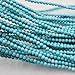 6mm Round Blue Howlite Turquoise Beads Loose Gemstone Beads for Jewelry Making Strand 15 Inch (1 x Screw Clasp Included)