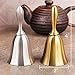 DomeStar Hand Bell, 2PCS Call Bell Wedding Bell Dinner Bell Golden and Pewter Classroom Bell for Kids