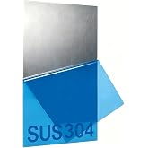 Lenslux 304 Stainless Steel Sheets Metal, 304 Stainless Steel Plates, Stainless Steel Shim Stock Plates,Metal Sheets for Crafting, Stovetop, Snow Frosted Surface (2, 0.5mm Thick, 12 x 6 Inch)