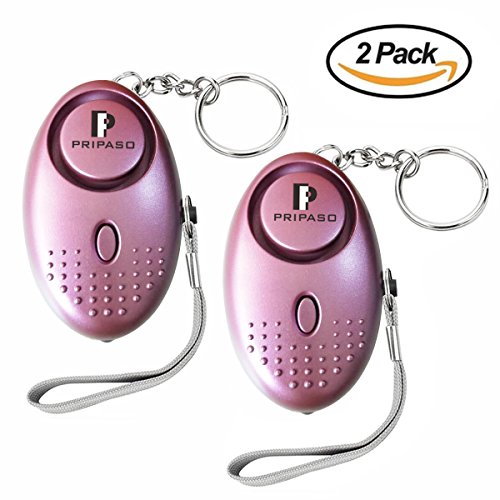 2 Pack 130Db Personal Alarm, Emergency Personal Security Alarm with LED Flashlight Safety Defense for Women, Night Workers, Kids, Elderly, Wrist Strap for Activation (2Pack Purple)