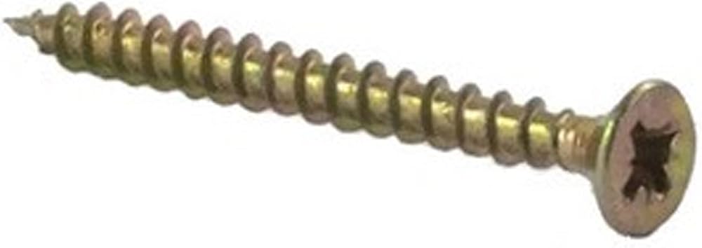 ForgeFix Multi-Purpose Single Thread Screws 4.0 x 25mm Zinc Yellow Passivated