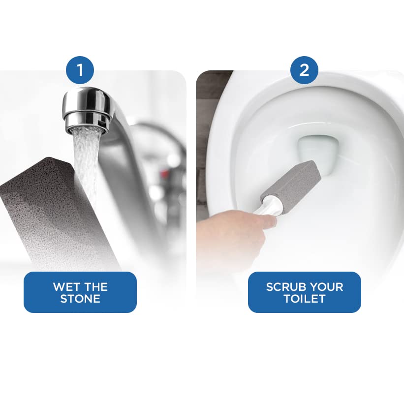 Pumice Stone for Toilet Cleaning by Scrub GENIE 2Pack Multipurpose