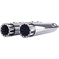 SHARKROAD Chrome 4.5 Inch Slip Ons Muffler Exhaust For Harley Touring 2017-UP, Harley Muffler for Street Glide, Road Glide, Road King, Electra Glide with 26CB Tips