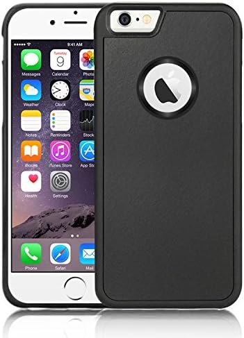 Geldy Anti Gravity Cell Phone Case for iPhone 6 Plus Magical Selfie Nano Suction Sticks to Glass Whiteboards Kitchen Cabinets Tile Metal (Black)