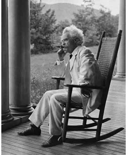 Photographs - DS Decor Photos Quality Digital Print of a Vintage Photograph - Mark Twain On Porch.Black & White 8x10 inches - Luster Finish