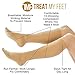 Knee High Compression Socks for Women & Men, 15-20 mmHg - Edema Pain Relief - Nurse, Travel, Pregnancy & Running - Lightweight Graduated Nursing Sock - Compression Stockings for Women, Beige L