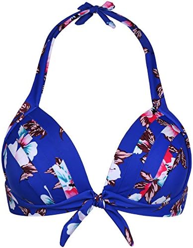 Eidlvais Women's 50s Retro Bikini Swimsuit Swimwear Bathing Suits Tops Separates Blue Floral Size XXL