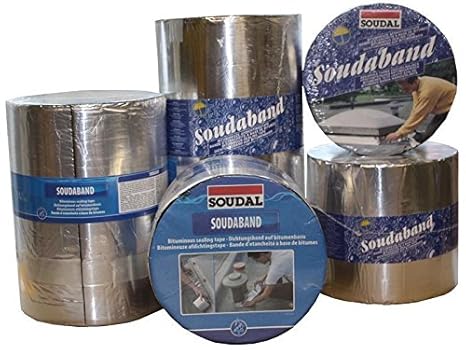 Soudal Soudaband Aludichtband Bitumenband Dachband Gr.100mm x 10m-> alu, selbstklebend, wasserdicht