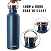 TOPOKO 25 oz Stainless Steel Vacuum Insulated Water Bottle, Keeps Drink Cold up to 24 Hours & Hot up to 12 Hours, Leak Proof and Sweat Proof. Large Capacity Sports Bottle Wide Mouth Metal Lid (Blue)