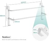 EMKE Double Towel Rail Stainless Steel Over Door Holder White view 7