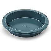 KitchenAid Nonstick Swiss Engineered Aluminized Steel Round Cake Pan, Dishwasher Safe, 9 Inch, Agave