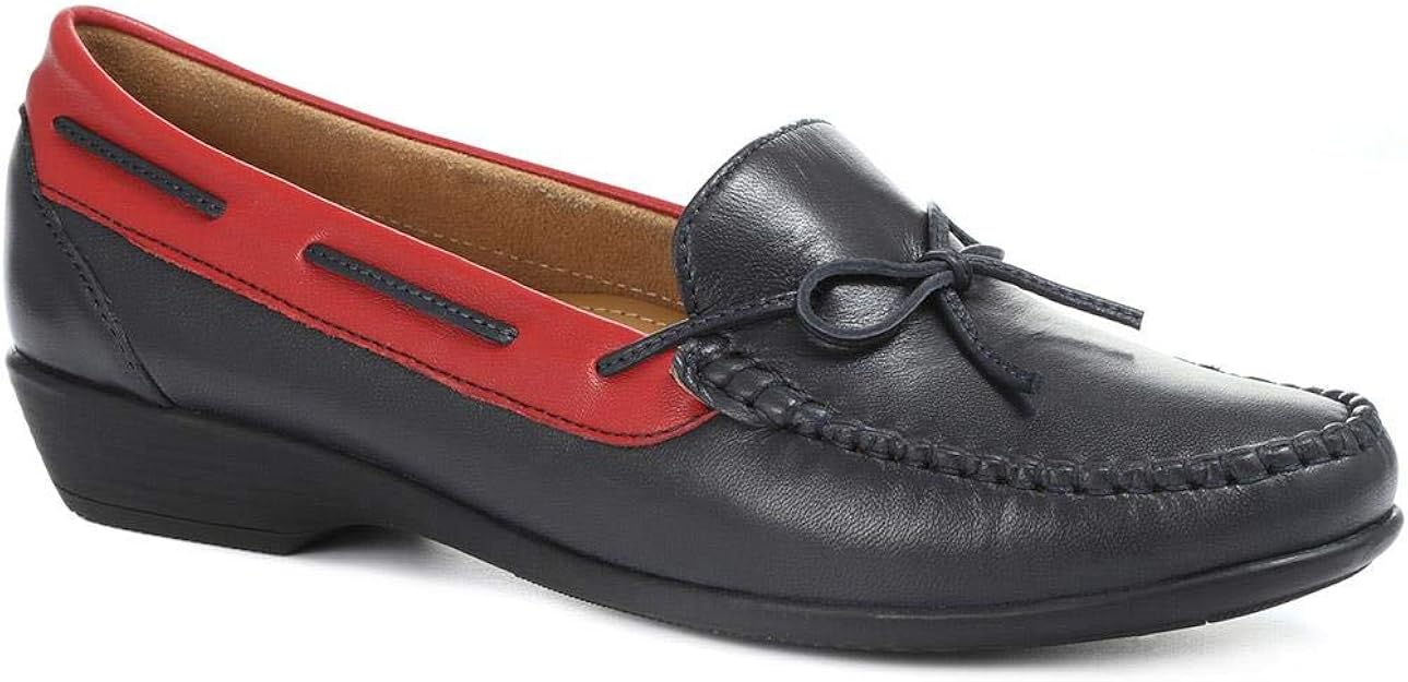 Pavers Ladies Contrasting Leather Loafers 317 827 Amazon.co.uk Shoes