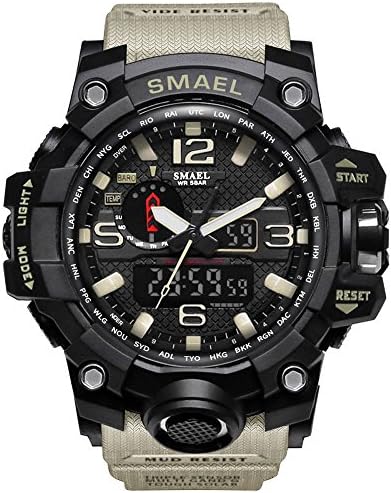 IBANSE Men's Sports Analog Quartz Watch Dual Display Waterproof Digital Watches with LED Backlight relogio masculino El Movimiento de los relojes