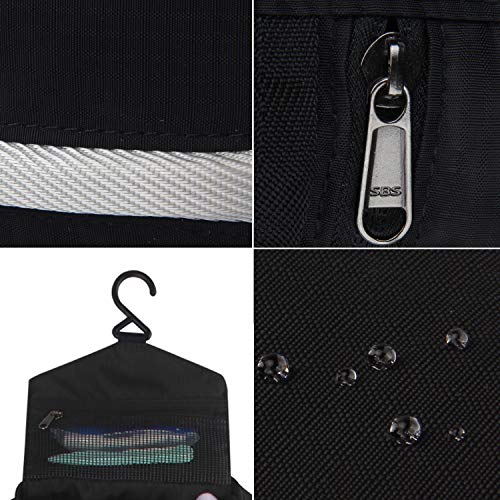 Relavel Travel Toiletry Bag Business Toiletries Bag for Men Shaving Kit Waterproof Compact Hanging Travel Cosmetic Pouch Case for Women Black 5 Relavel Travel Toiletry Bag Business Toiletries Bag for Men Shaving Kit Waterproof Compact Hanging Travel Cosmetic Pouch Case for Women Black