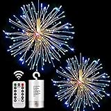 LIGHTNUM 2 Pack Firework Lights LED Battery