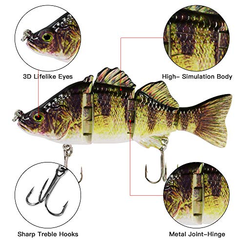 ROSE KULI Fishing Lures Multi Jointed Swimbait Lifelike Fish Lure Tackle Kits