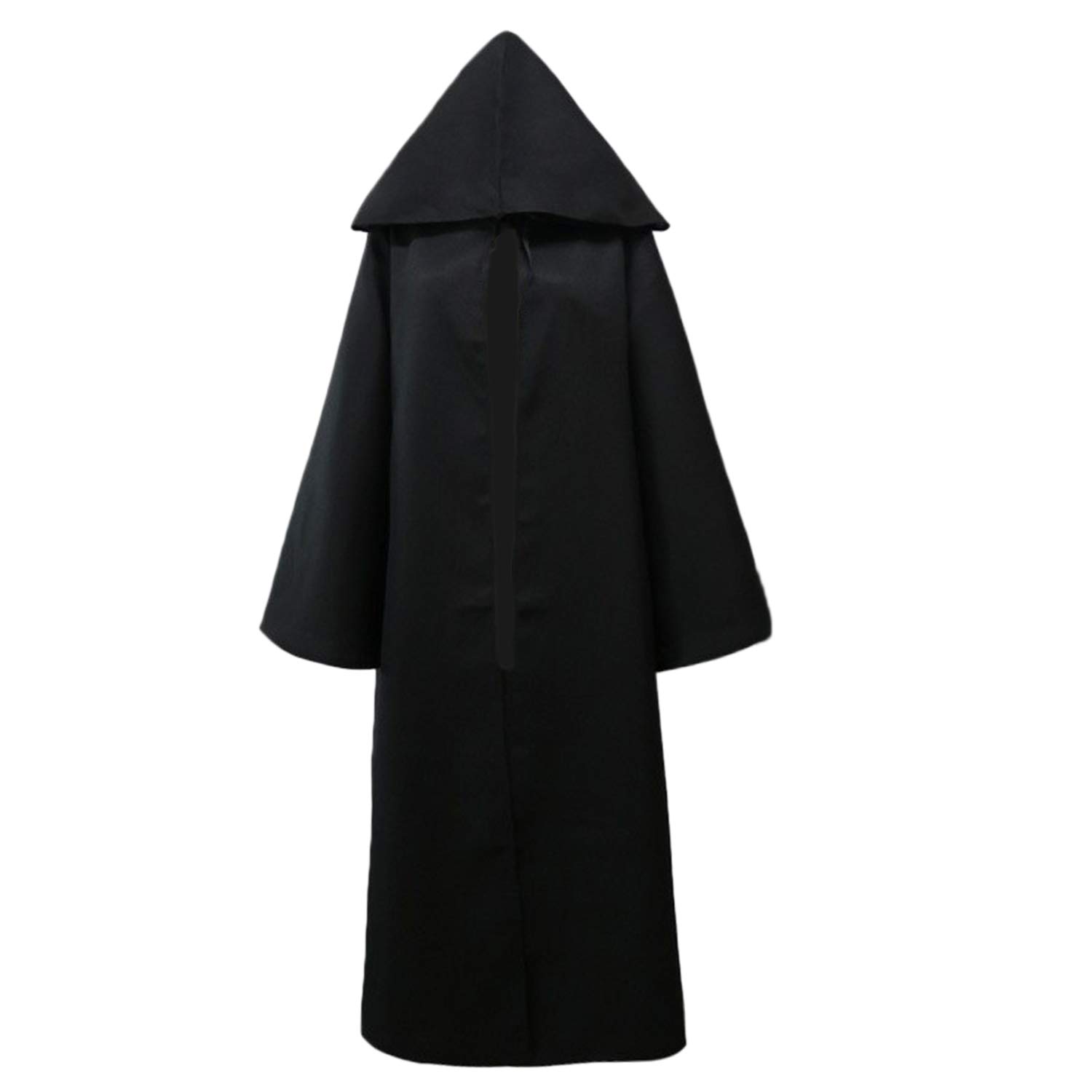 Moonlove Halloween Cosplay Costume Robe Cape With Cap Halloween Carnival Party Fancy Dress for Adult Large Size Comic Cloak Hooded Jacket Outfit, XXL, Black