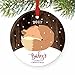 DIGIBUDDHA Baby's First Christmas Ornament Gift Cute Newborn Girl Boy Fox 1st Holiday Porcelain Keepsake Present for Mom & Dad Infant Son Daughter 3
